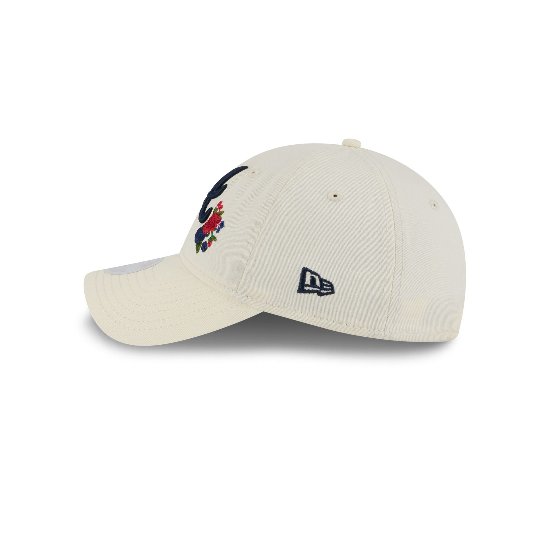 Atlanta Braves Women's Floral Stitch 9TWENTY Adjustable Hat