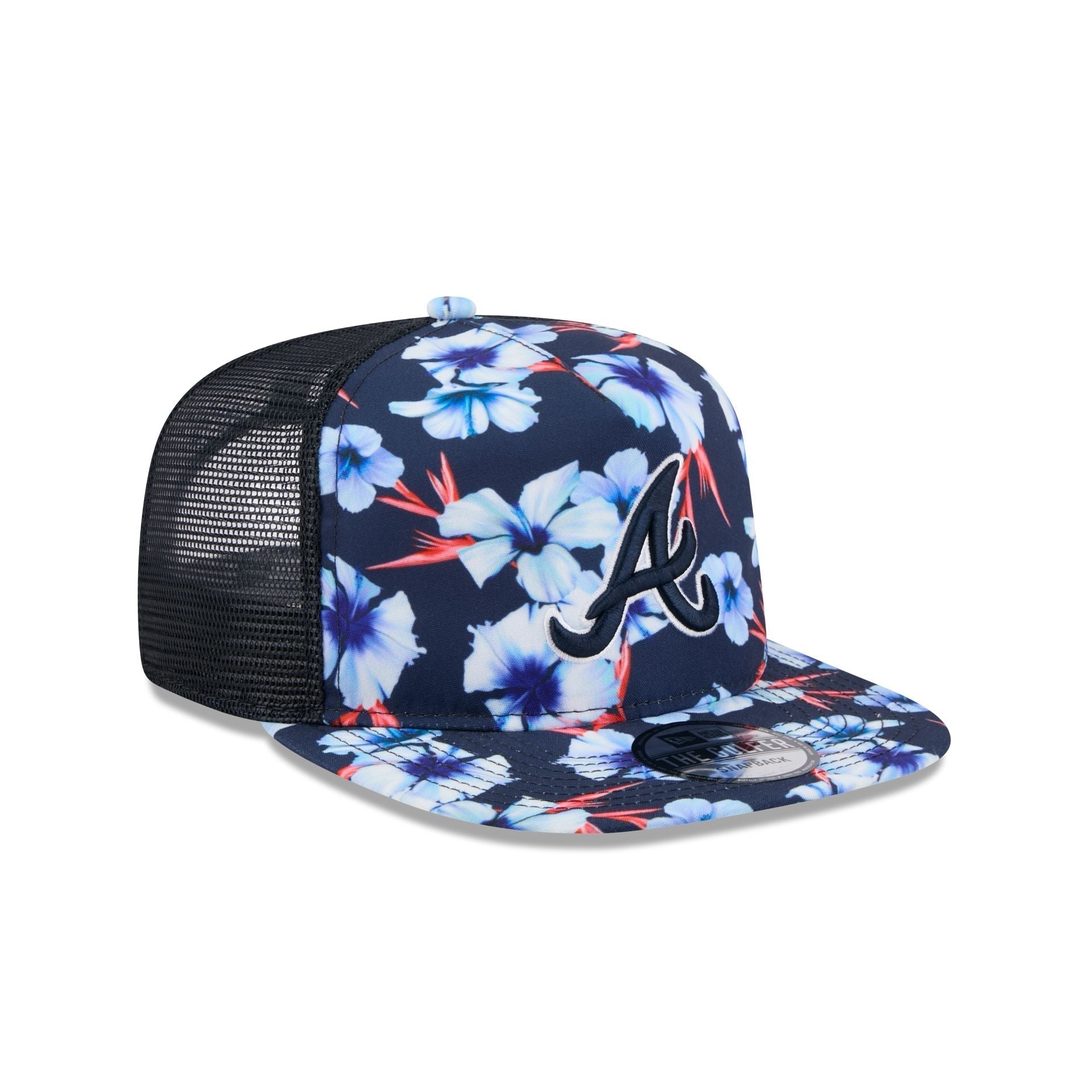 Atlanta Braves Pattern Golfer Trucker Hat