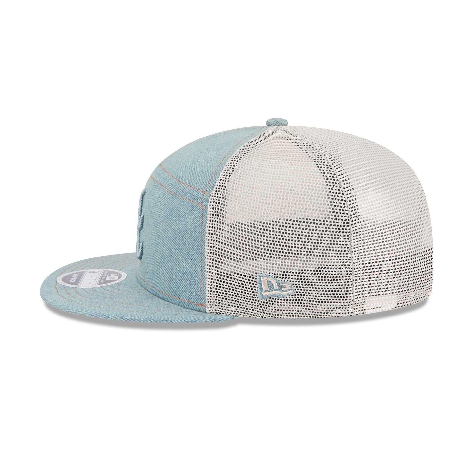 Atlanta Braves Denim 9FIFTY Split Panel Trucker Hat