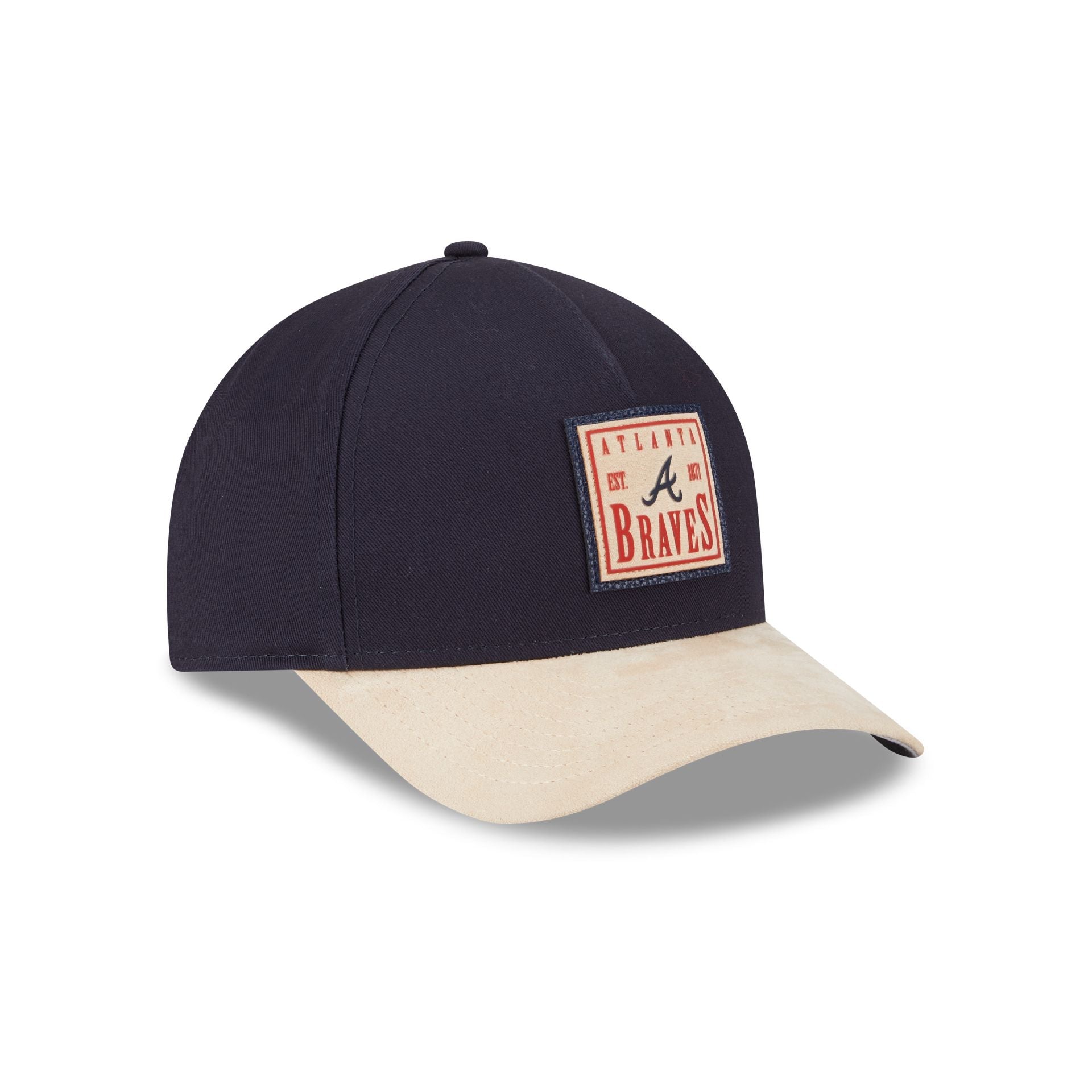 Atlanta Braves Suede Patch 9FORTY M-Crown A-Frame Adjustable Hat