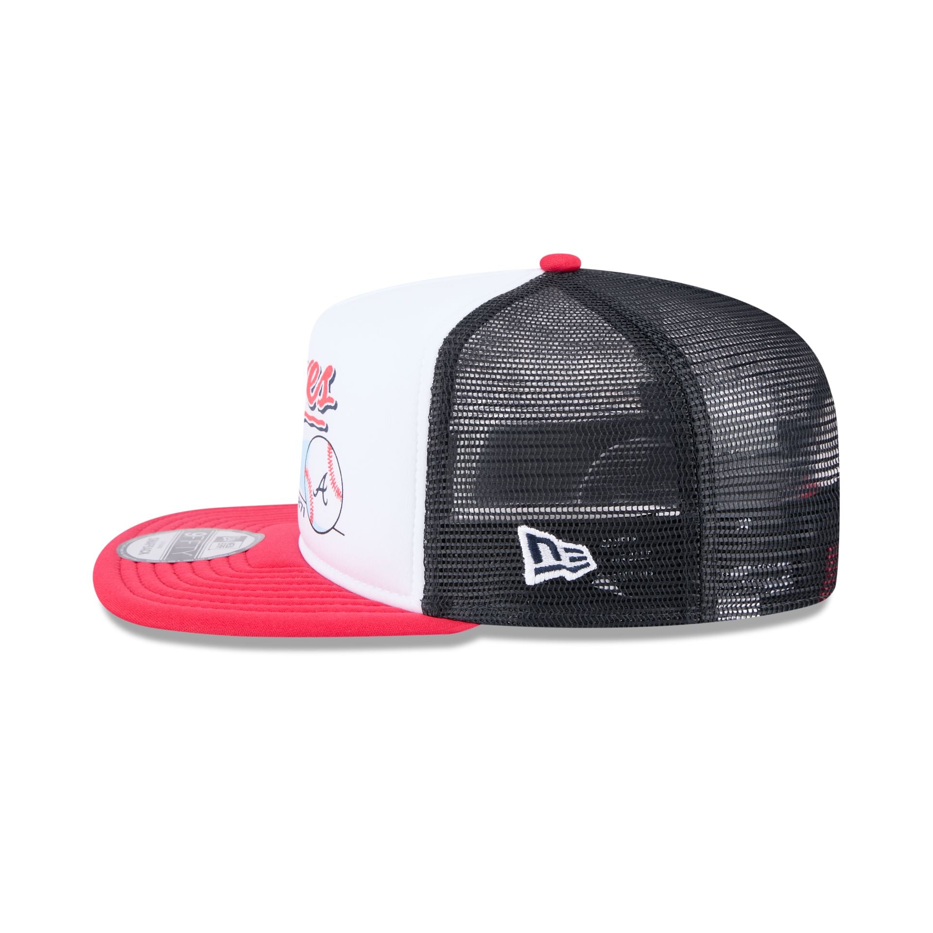 Atlanta Braves Retro Script 9FIFTY A-Frame Trucker Hat
