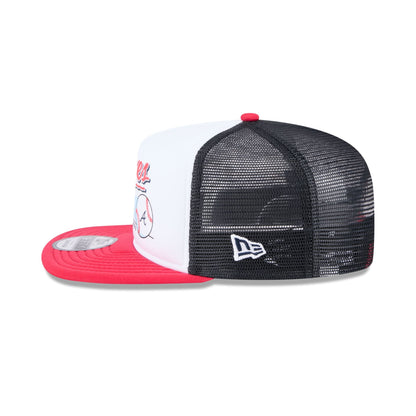 Atlanta Braves Retro Script 9FIFTY A-Frame Trucker Hat